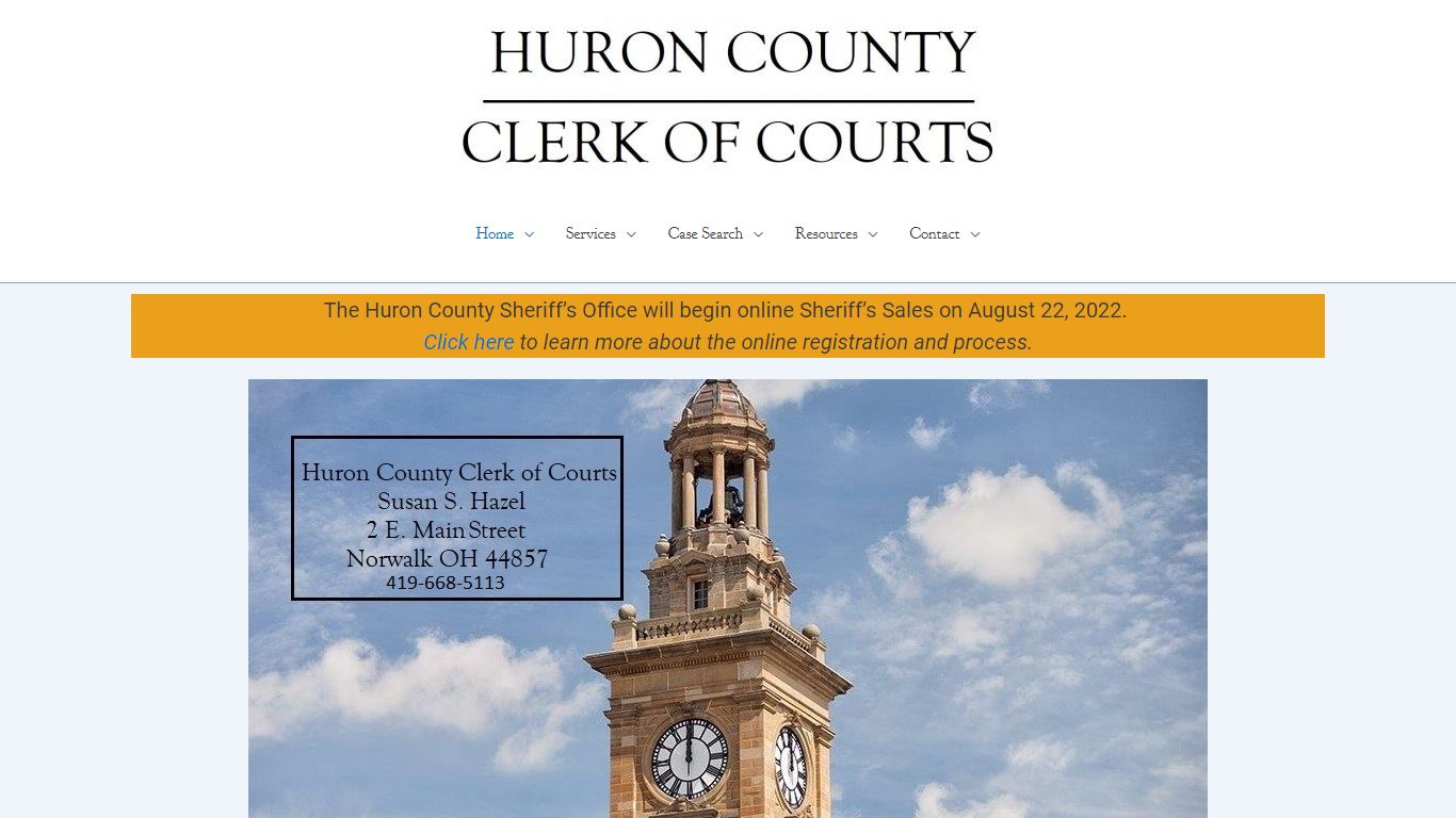 Case Search – Huron County Clerk of Courts